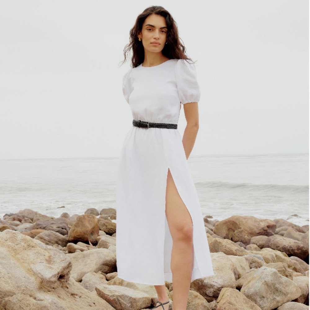 NWT Reformation Anneliese 100% Linen Dress